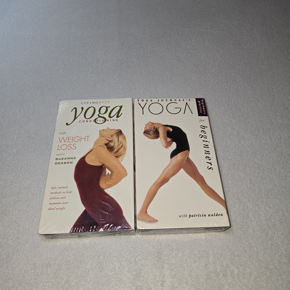 Vintage 90s Yoga VHS Lot 2 Sealed NIP Suzanne Deason Patricia Walden Y2K Retro